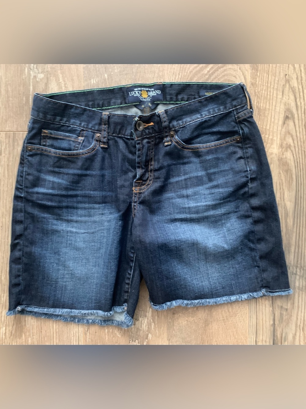 Lucky Brand Abby Double Roll Dark Blue Denim Shorts - 4/27